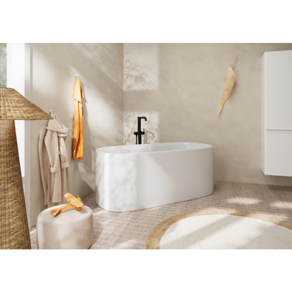 Смеситель для ванны hansgrohe Tecturis S напольного монтажа, 73440670, матовый черный
