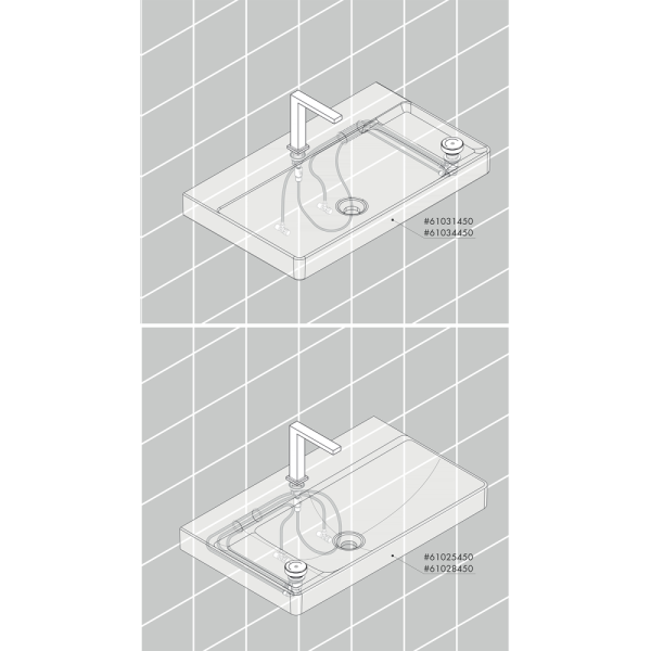 Смеситель для раковины hansgrohe Tecturis E 150 CoolStart EcoSmart+, с донным клапаном, 73053000, хром