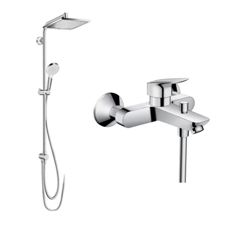 Готовый набор для ванны hansgrohe Logis с душевой системой Crometta E HG-PR131, хром