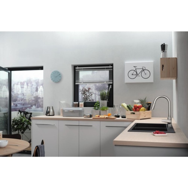 Кухонный смеситель однорычажный, 220, с вытяжным душем, 2jet Hansgrohe 71800000, хром
