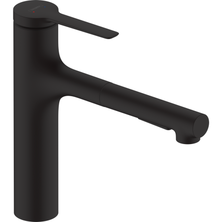 Смеситель для кухонной мойки hansgrohe Zesis M33 160, с вытяжным душем 2jet 74804670, матовый черный