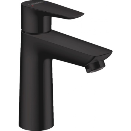 Смеситель hansgrohe Talis E для раковины 110, однорычажный, со сливным гарнитуром 71710670, матовый черный