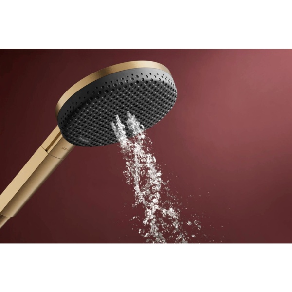Душевой гарнитур hansgrohe Raindance Alive Select S 125, 3 струи, со штангой Unica E Puro 90 см, 24601140, шлифованная бронза