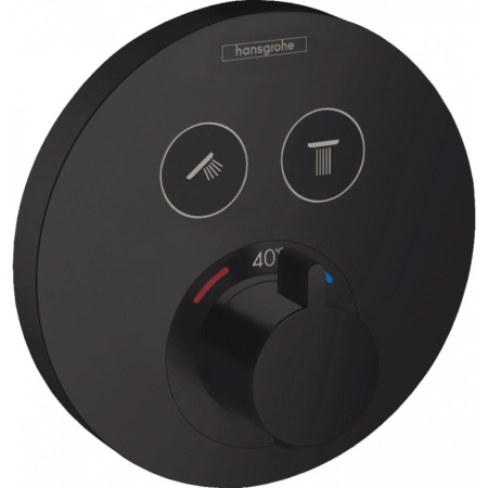 Термостат Hansgrohe ShowerSelect S, для 2 потребителей, СМ 15743670, матовый черный