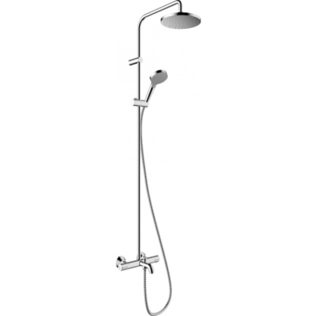 Душевая система Showerpipe 200 1jet с термостатом для ванны EcoSmart Hansgrohe Vernis Blend 26079000, хром