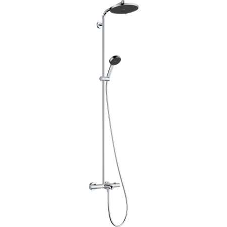 Душевая система hansgrohe Activera S Showerpipe 240 1jet EcoSmart с термостатом для ванны Ecostat Fine, 28871000, хром