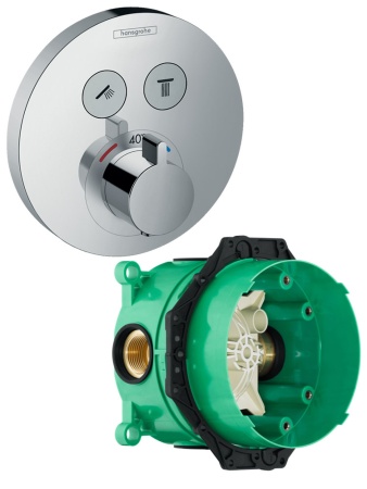 Hansgrohe 15743000S Set HG ShowerSelect S термостатический смеситель (15743000+01800180)