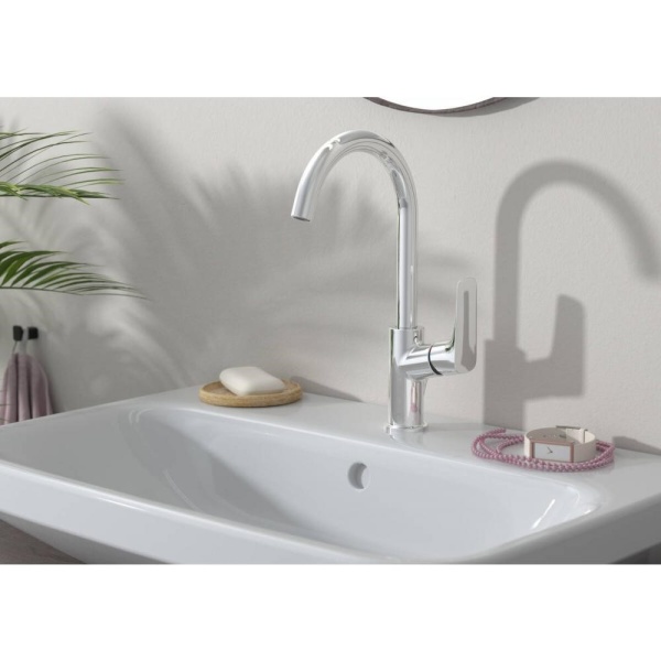 Смеситель hansgrohe Logis для раковины с поворотным изливом без сливного набора 71131000, хром